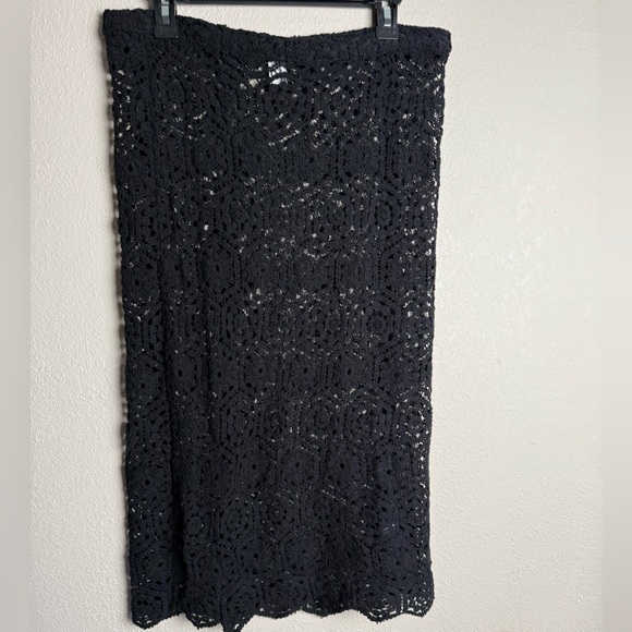 H&M Dresses & Skirts - H&M Women‎ Size 8 Black Knit Swimsuit Cover Up See through Skirt